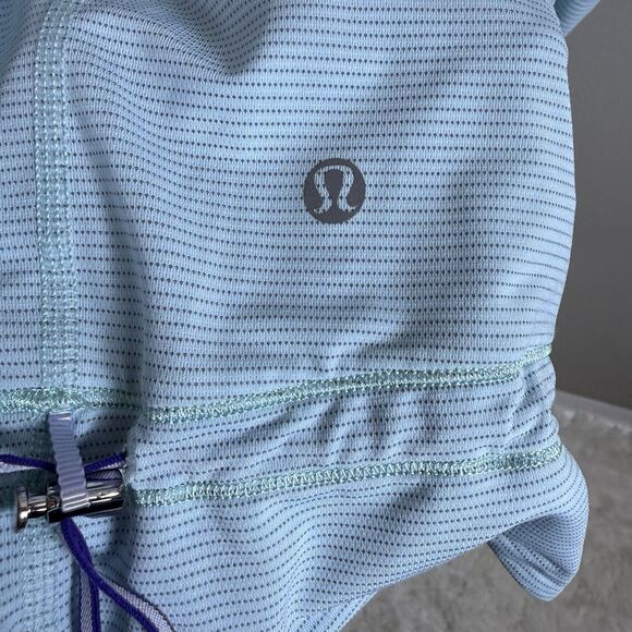 Lululemon Rest Less TankHeathered Aquamarine / Groovy Stripe Cadet Blue W1D64S - Picture 8 of 11